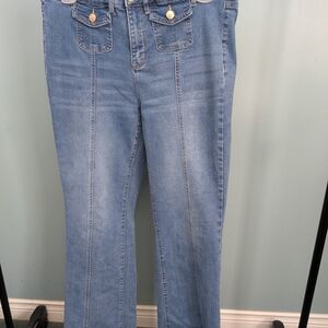 Women's Light Blue Straight Leg Jeans
